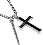 Black Cross Nail Necklace