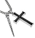 Black Cross Nail Necklace