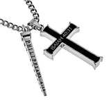 Black Cross Nail Necklace