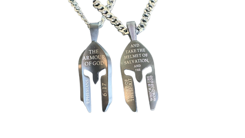 Black Helmet Necklace