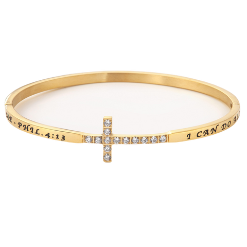 Cross Bangle Bracelet