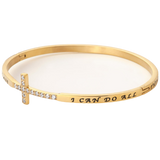 Cross Bangle Bracelet