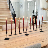 Matte Black 11-Taper Candle Holder