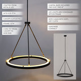 Adjustable Round LED Chandelier