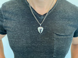 Silver Shield R2 Cross Necklace