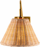 Gabas Gold Iron Rattan Wall Sconces - Ocean Monroe