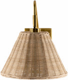 Gabas Gold Iron Rattan Wall Sconces - Ocean Monroe