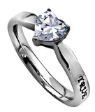 CZ Heart Ring - True Love Waits
