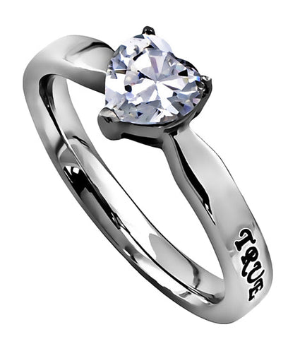 CZ Heart Ring - True Love Waits