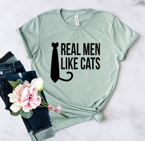 Real Men Like Cat T-Shirt - Ocean Monroe