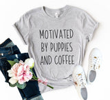 Motivated By Puppies And Coffee T-Shirt - Ocean Monroe