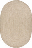 Cream Braided Faux Jute Rug
