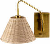 Gabas Gold Iron Rattan Wall Sconces - Ocean Monroe