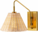 Gabas Gold Iron Rattan Wall Sconces - Ocean Monroe