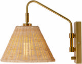 Gabas Gold Iron Rattan Wall Sconces - Ocean Monroe