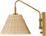 Gabas Gold Iron Rattan Wall Sconces - Ocean Monroe