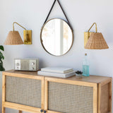 Gabas Gold Iron Rattan Wall Sconces - Ocean Monroe
