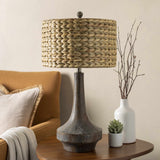 Kabankalan Seagrass Resin Table Lamp - Ocean Monroe