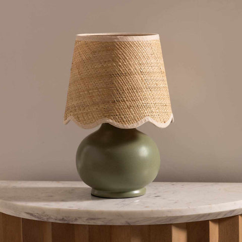 Theisseil Green Table Lamp - Ocean Monroe