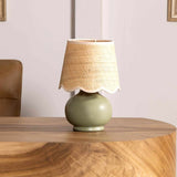 Theisseil Green Table Lamp - Ocean Monroe