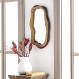 Louiseville Gold Frame Round Mirror - Ocean Monroe