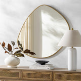 Lochovice Gold Distressed Wood Mirror - Ocean Monroe