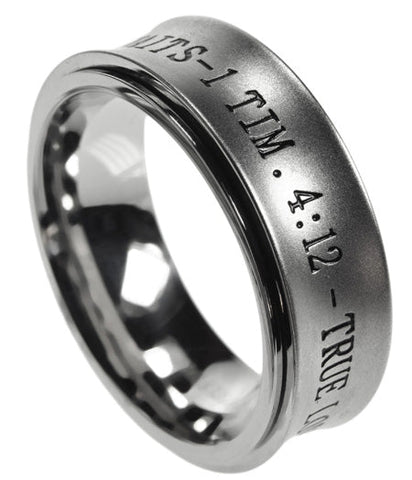 Silver Spinner Ring - True Love Waits