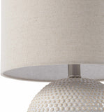 Manaloal Beige Textured Table Lamp - Ocean Monroe