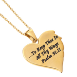 Gold Heart Marquisette Heart Necklace