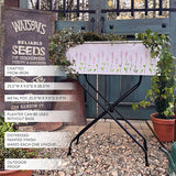 Outdoor Floral Oval Metal Plant Stand