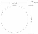 Round Mirror with Black Aluminum Frame