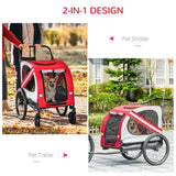 2-In-1 Pet Bike Trailer Stroller
