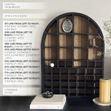 Arched Cubby Wood Wall Shelf