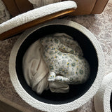 Stowaway Chic Boucle Ottomans, Set of Two