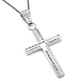 Women's CZ Cable Cross Necklace