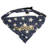 Touchdog Star Patterned Hook-and-Loop Fashion Dog Bandana