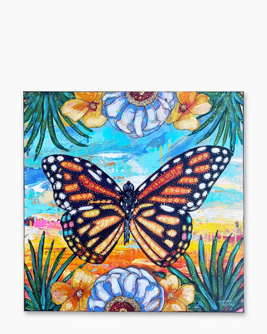 Tropical Monarch Bloom Butterfly ( Original Painting ) - Ocean Monroe