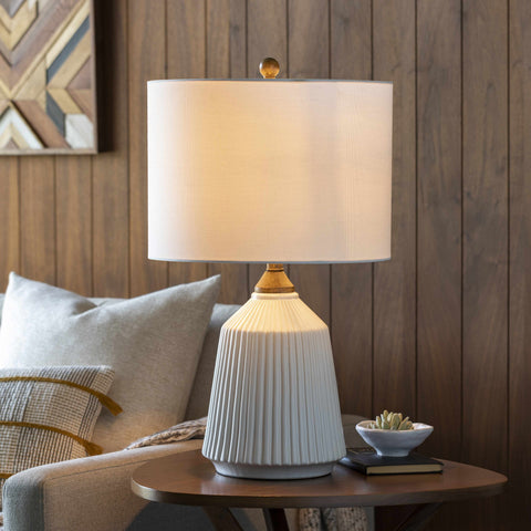 Tramutola White Table Lamp - Ocean Monroe