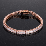 Princess Cut Rose Gold Bracelet