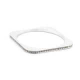 Hammered Cubic Zirconia Square Bangle