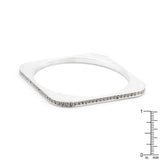 Hammered Cubic Zirconia Square Bangle