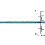 Channel-Set Turquoise Cubic Zirconia Cuff