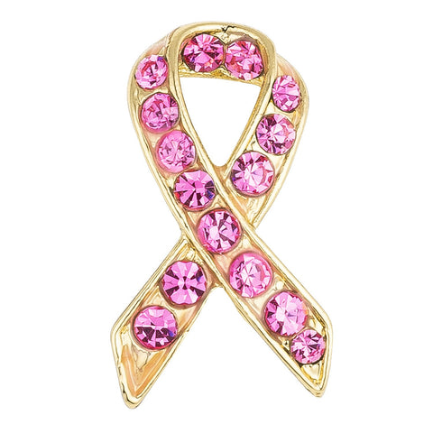 Pink Crystal Awareness Pin