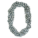 Striped Green Infinity Scarf