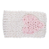 Off White Bernadette Heart Design Knit Headband