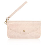 Nyla Blush Faux Leather Clutch