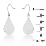 Karla Rhodium Stainless Steel Teardrop Earrings