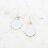 Karla Rhodium Stainless Steel Teardrop Earrings