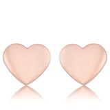 Janet Rose Gold Heart Stud Earrings