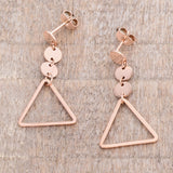 Trendy Triangle Stainless Steel Drop Earrings